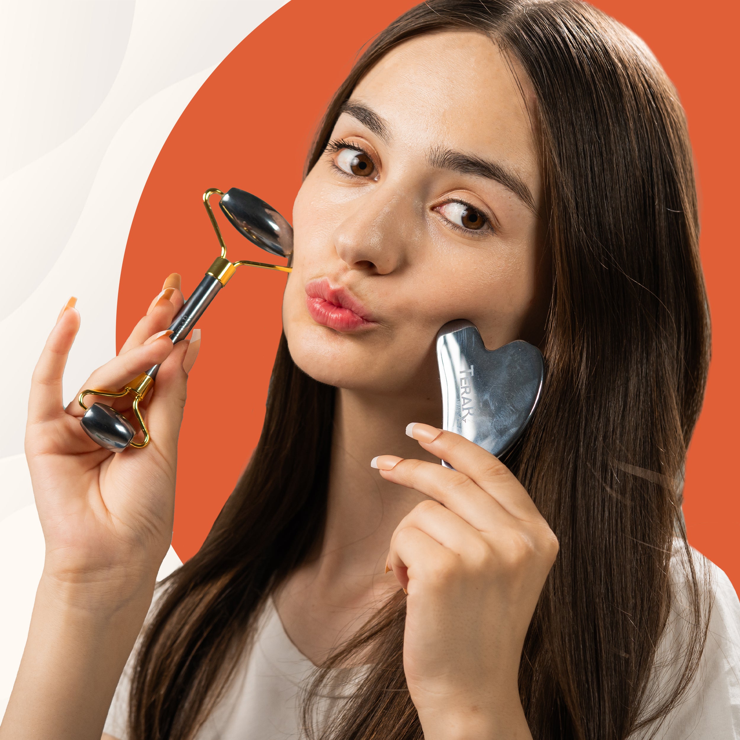 Terahertz Gua Sha & Facial Roller Set