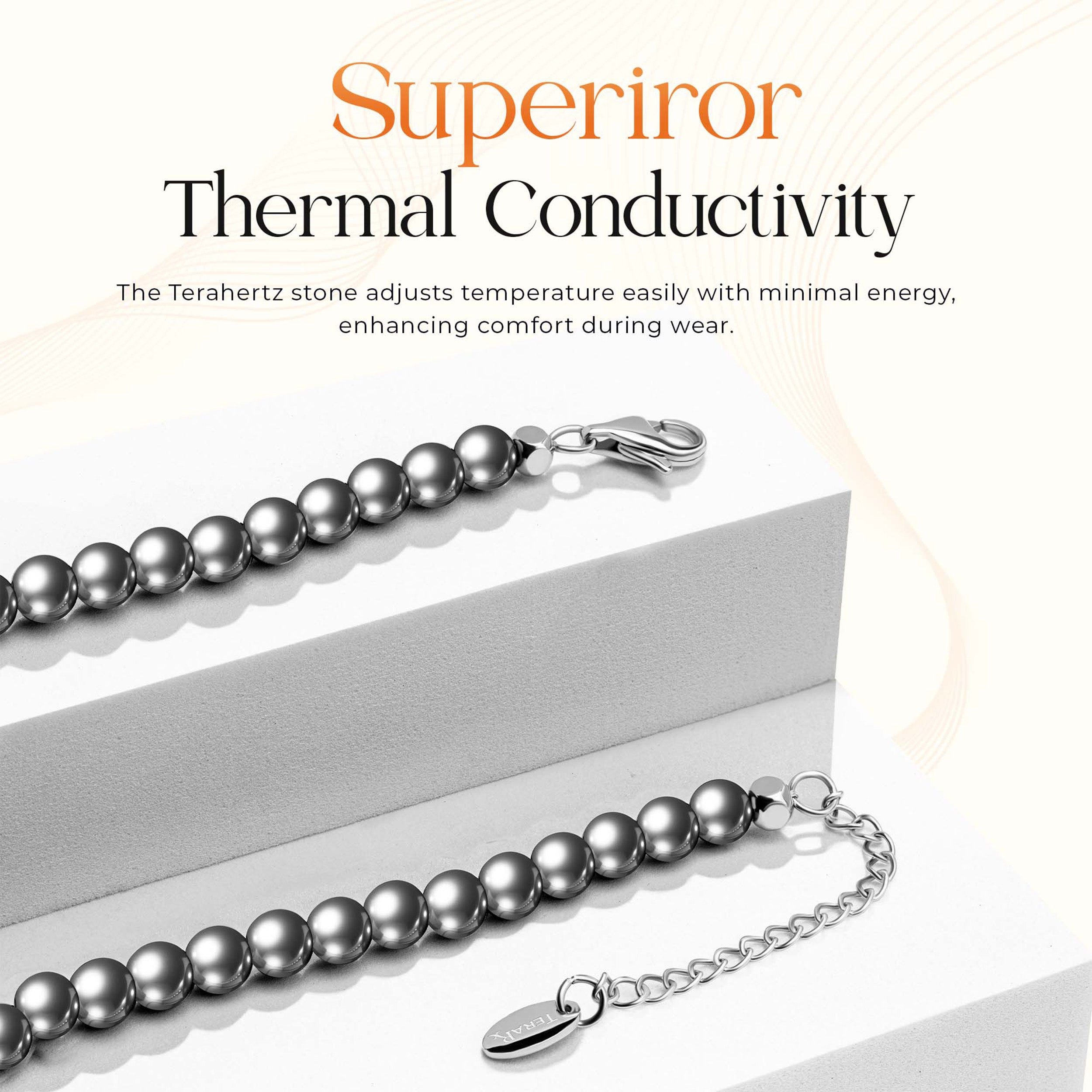 Terahertz Stone Beaded Necklace (6MM Beads)