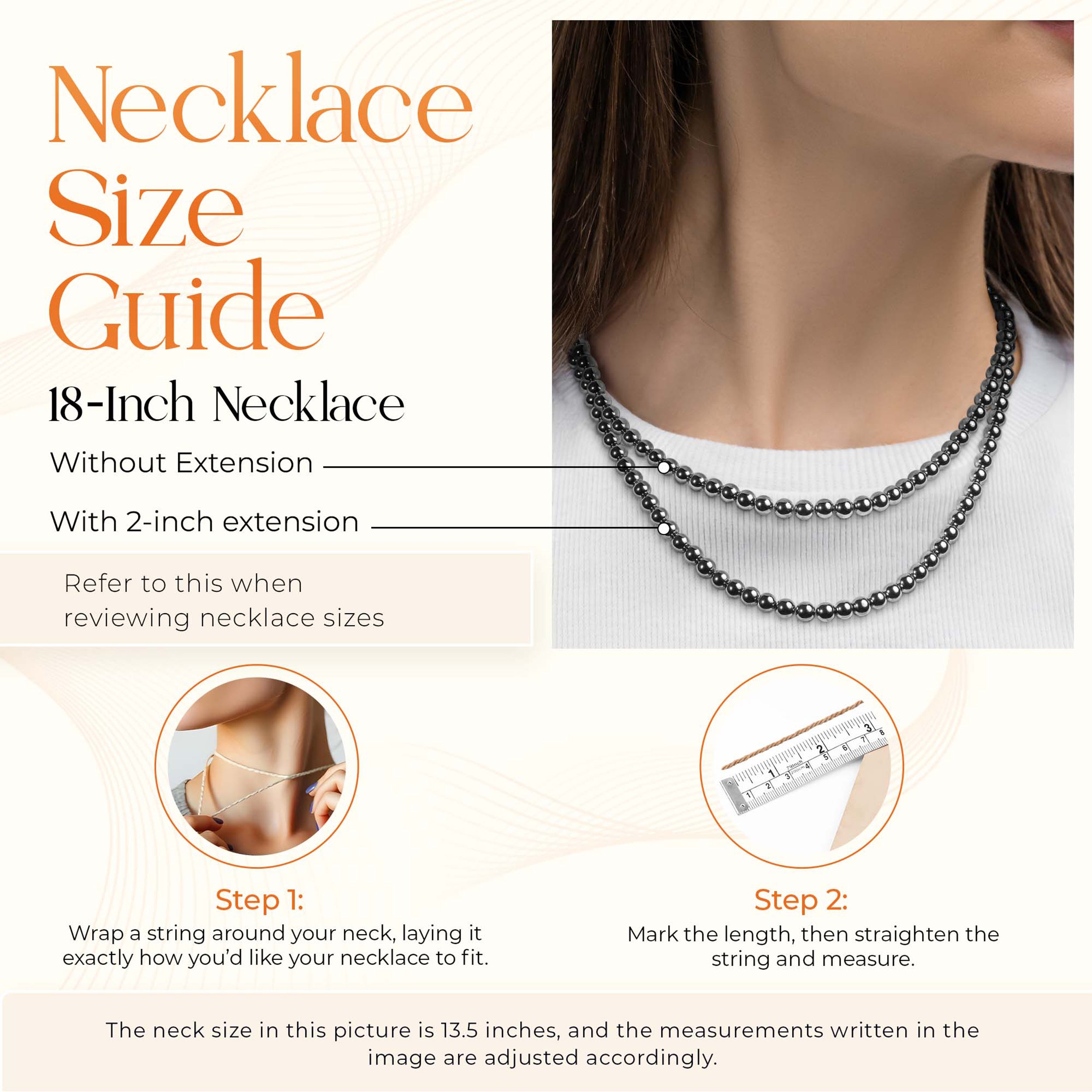 Terahertz Stone Beaded Necklace (6MM Beads)