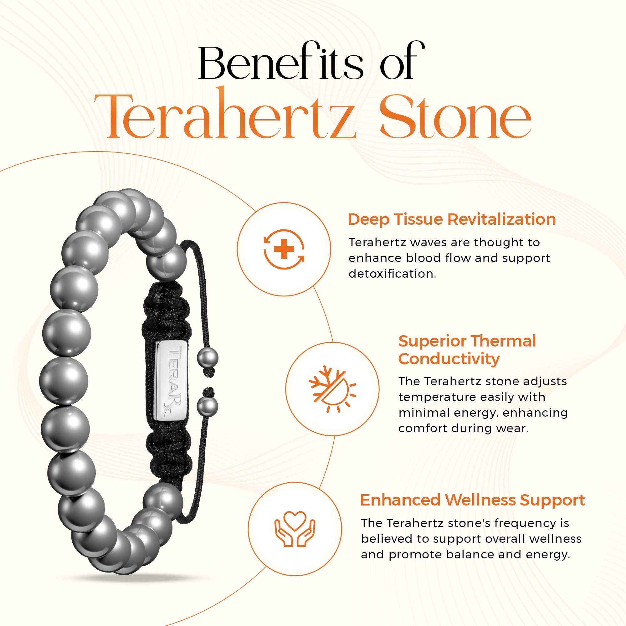 Terahertz Bracelet Round Beads (8MM)