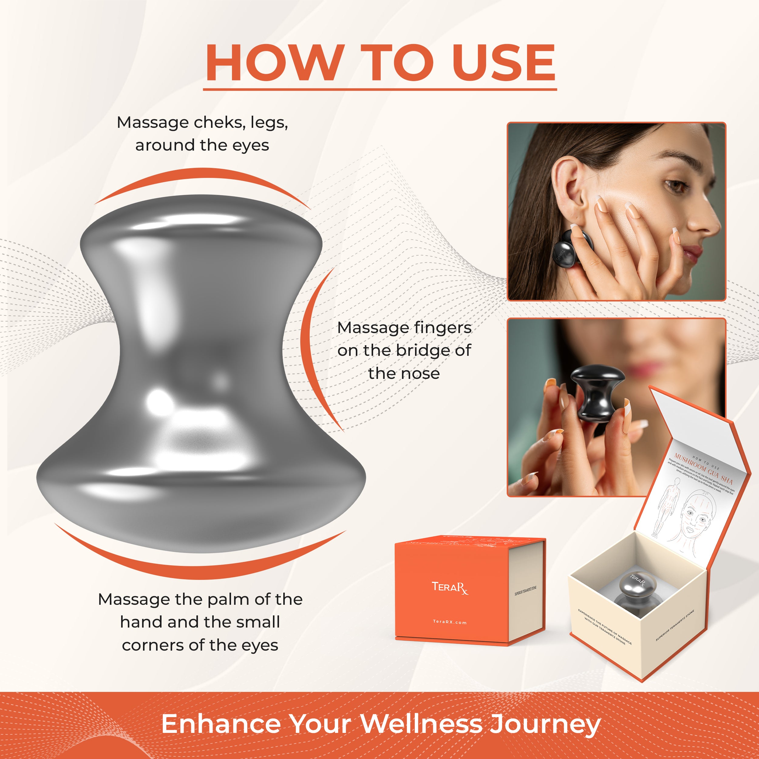 Terahertz Mushroom Gua Sha Massage Tool