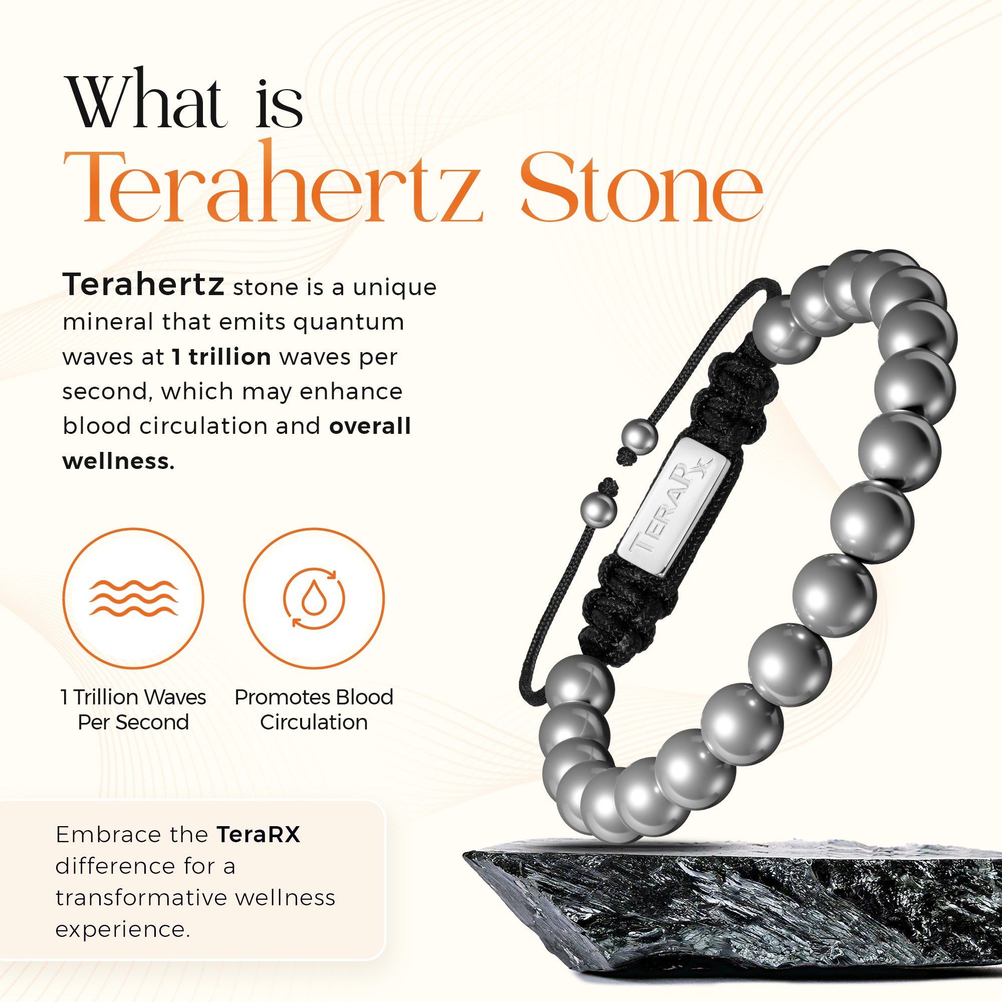 Terahertz Bracelet Round Beads (8MM)